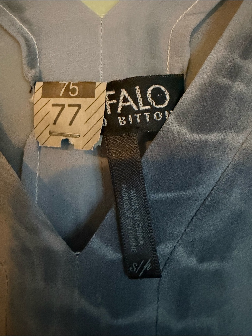 Buffalo David Bitton Silk 100% Blouse V Neck Tie Dye Whimsigoth Sheer S Top Boho - Picture 6 of 10